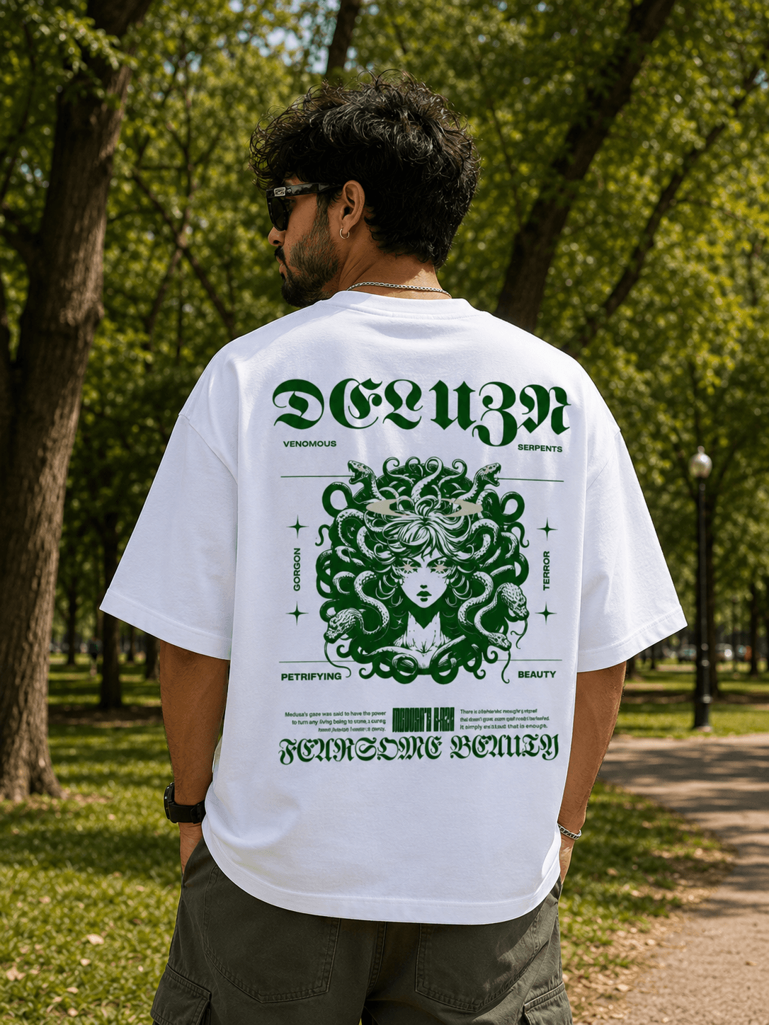 DELUZN Medusa Oversized T-Shirt – Off White - view 1