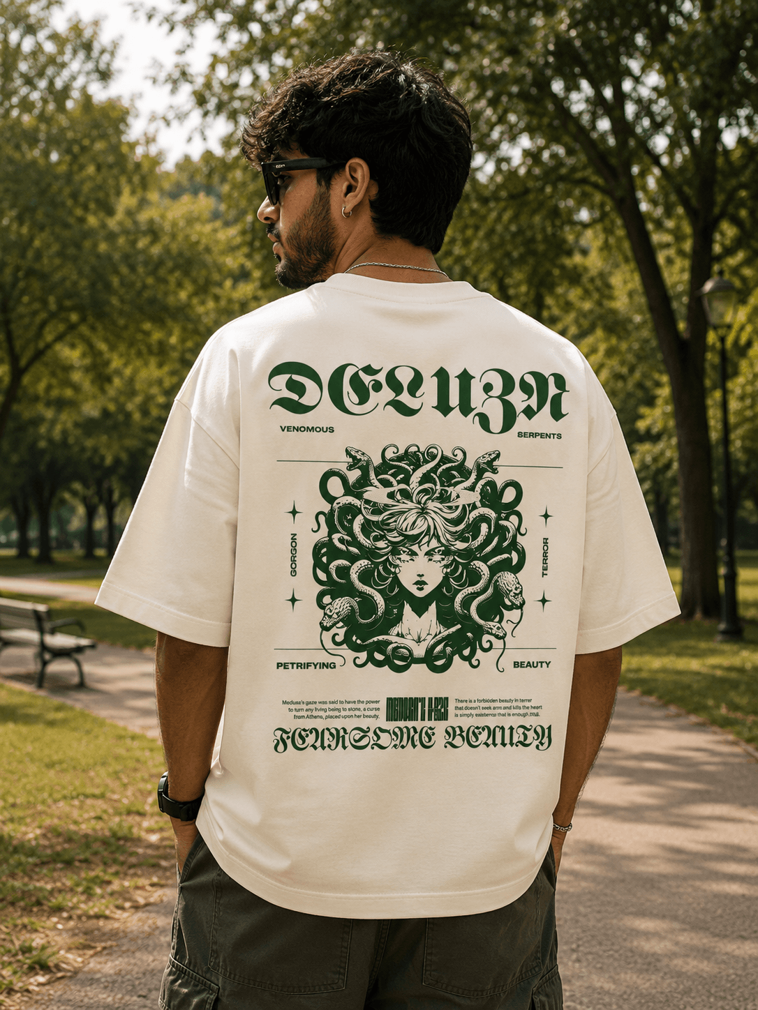 DELUZN Medusa Oversized T-Shirt – Off White - view 3