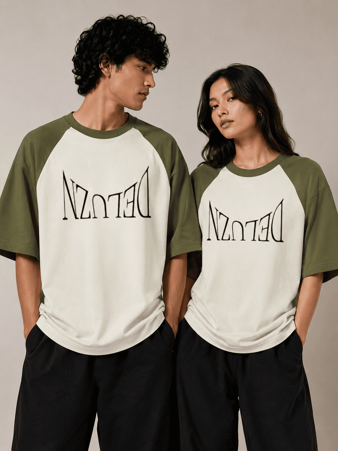 DELUZN Signature Raglan Unisex Oversized T-Shirt - view 1