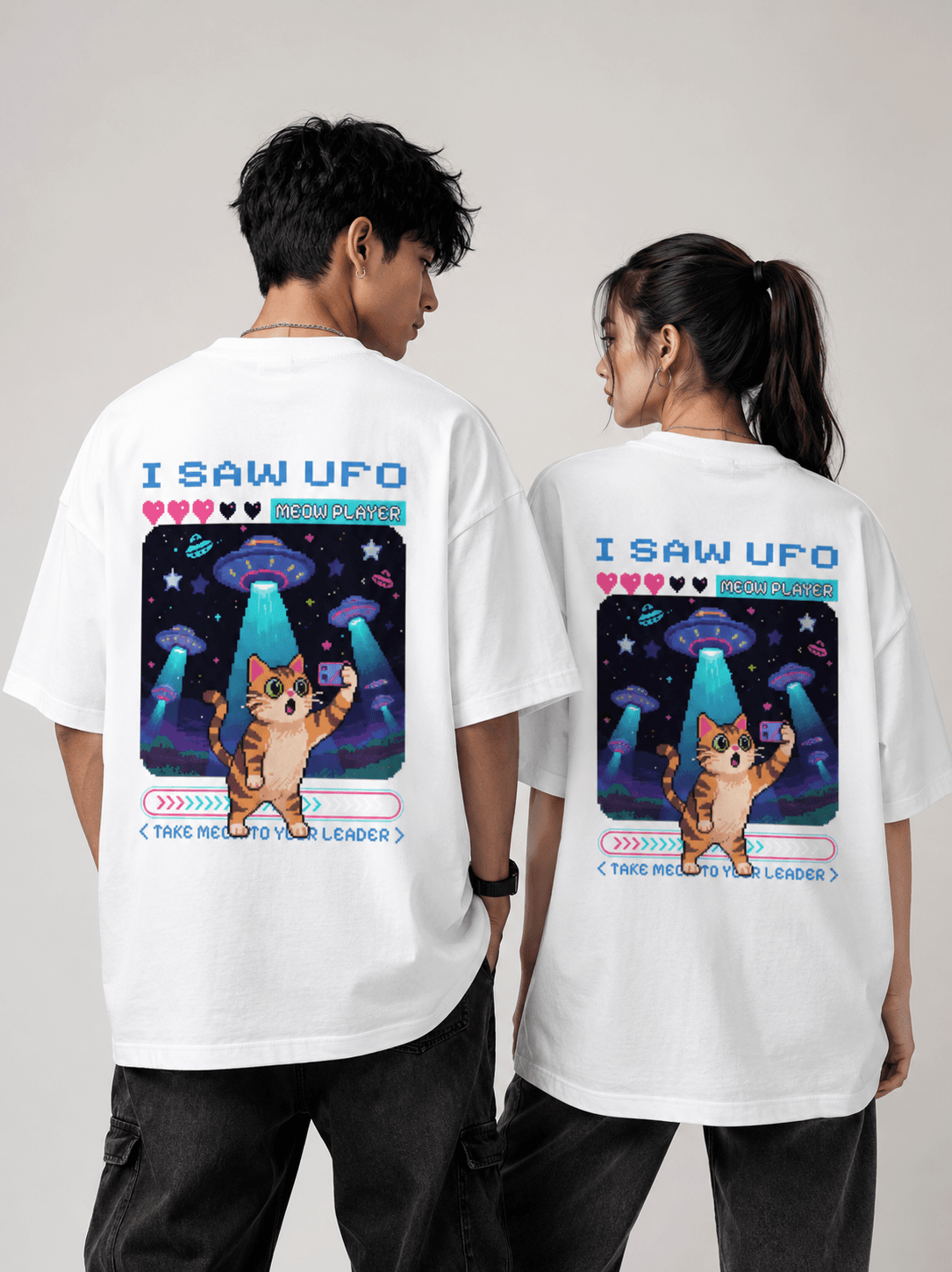 DELUZN I Saw UFO Unisex Oversized Graphic T-Shirt - view 1