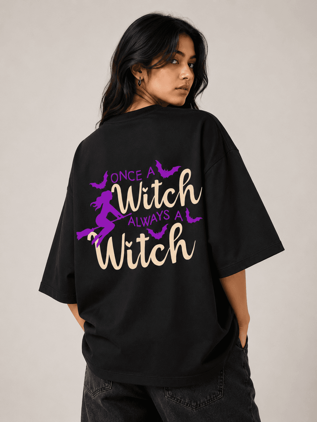 DELUZN Once a Witch, Always a Witch Women Oversized T-Shirt - view 2