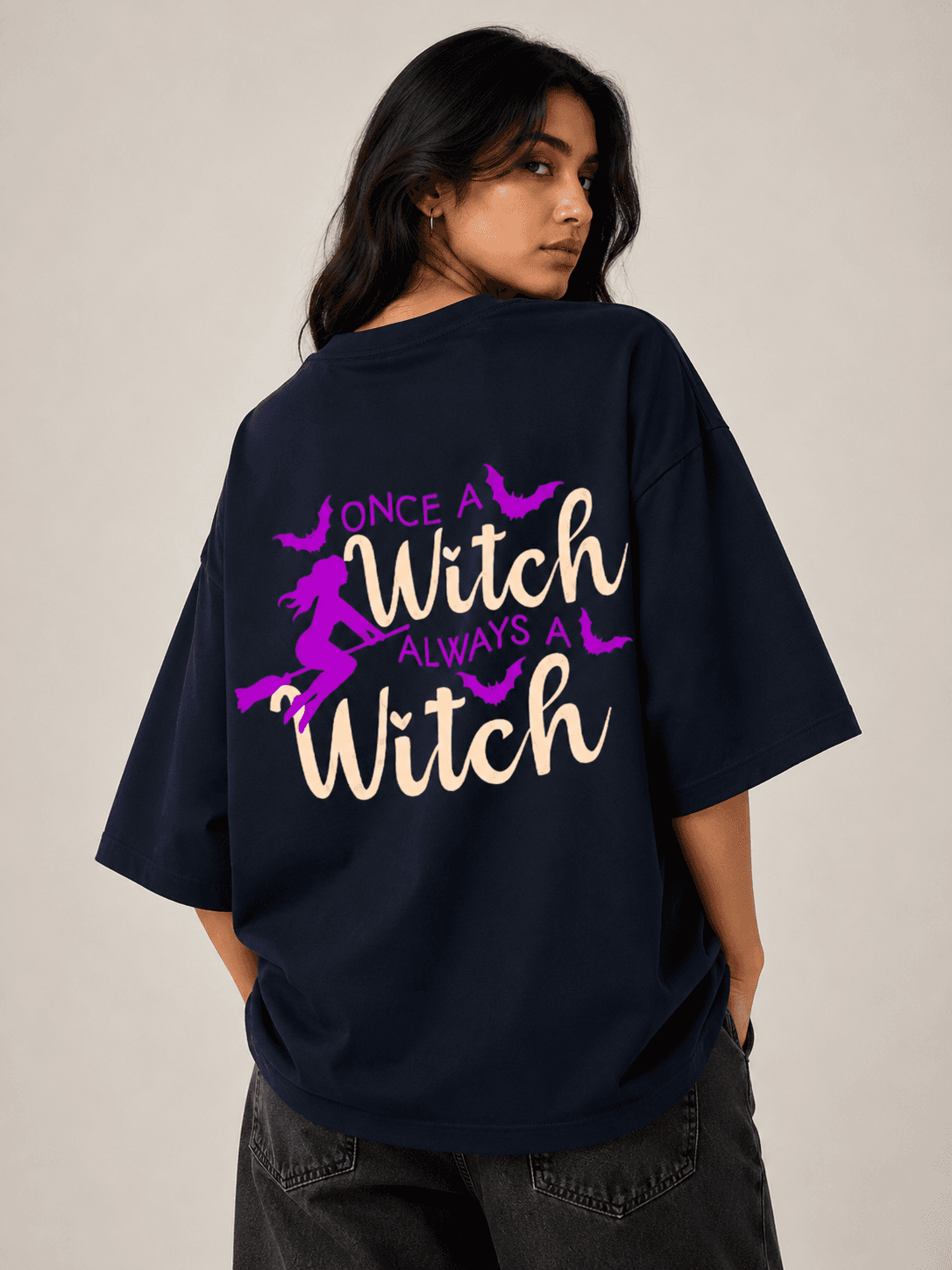 DELUZN Once a Witch, Always a Witch Women Oversized T-Shirt - view 4