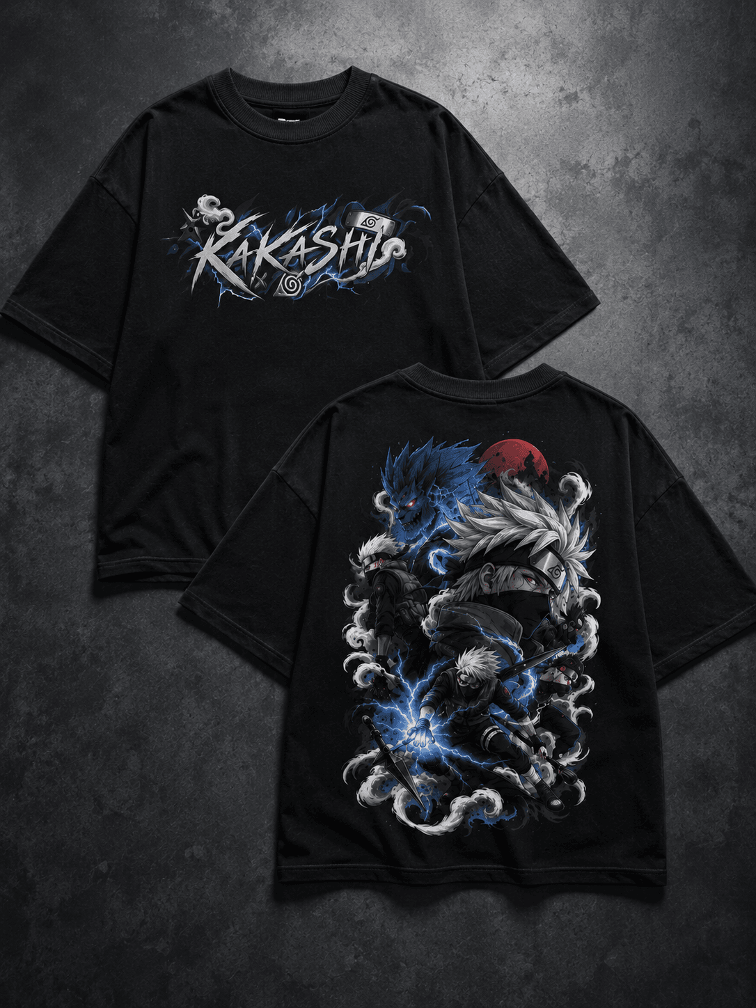 DELUZN Kakashi Shadow Strike Unisex Oversized Tee - view 2