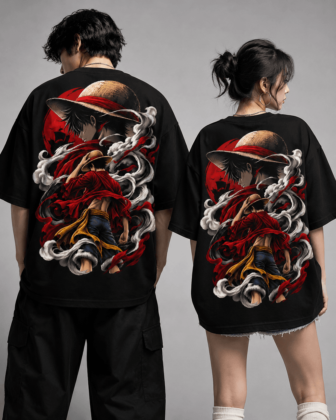 DELUZN Luffy Red Fury Unisex Oversized Tee - view 1