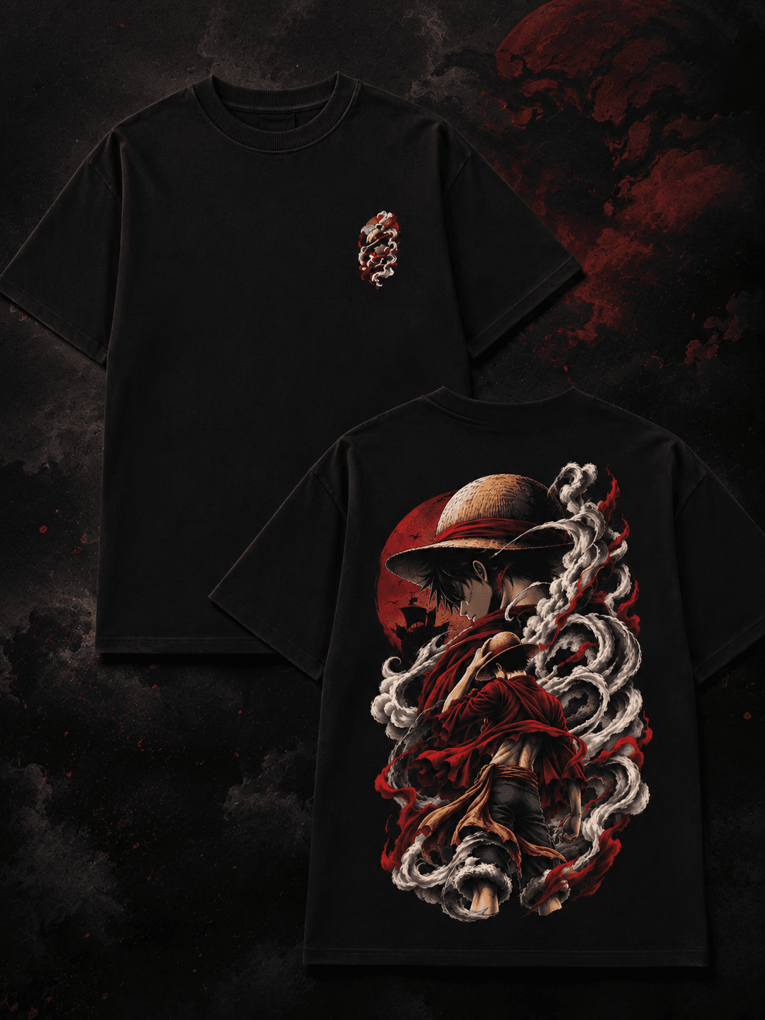 DELUZN Luffy Red Fury Unisex Oversized Tee - view 3