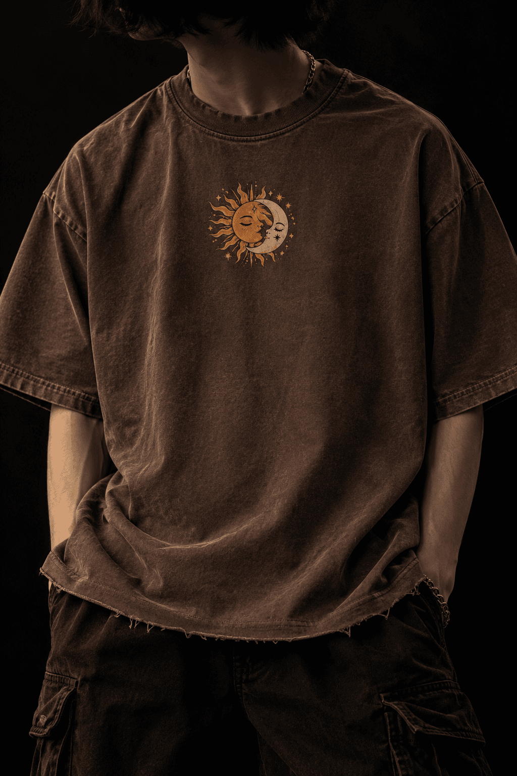 Deluzn Bloom Quietly Celestial Garden Boxy Fit Oversized Unisex T-Shirt - view 4
