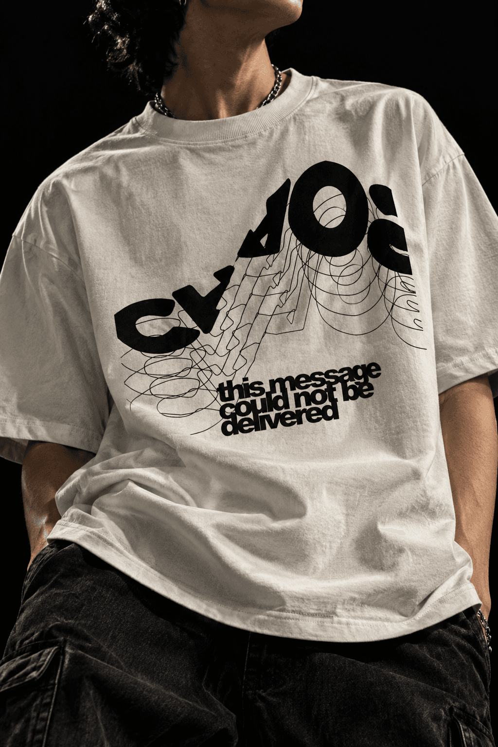 Deluzn 404 Message Not Delivered Oversized T-Shirt - view 1