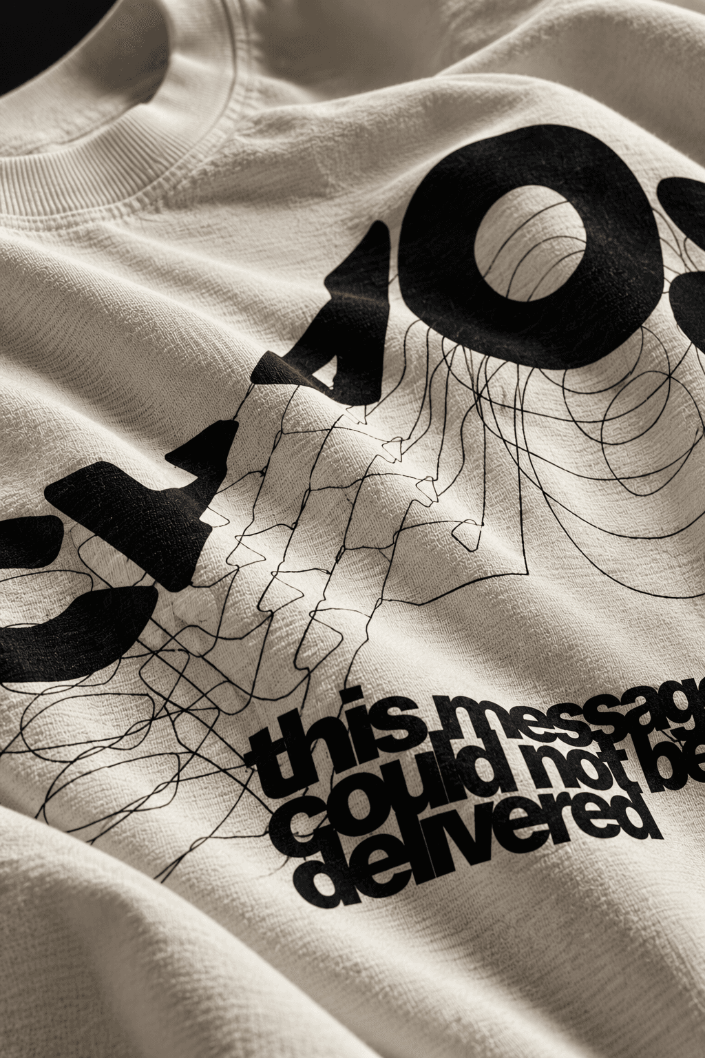 Deluzn 404 Message Not Delivered Oversized T-Shirt - view 3