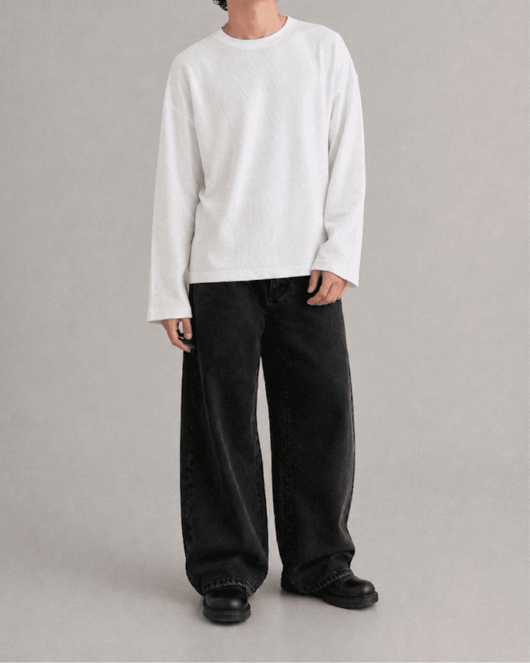 Unisex Waffle Knit Oversized Tee